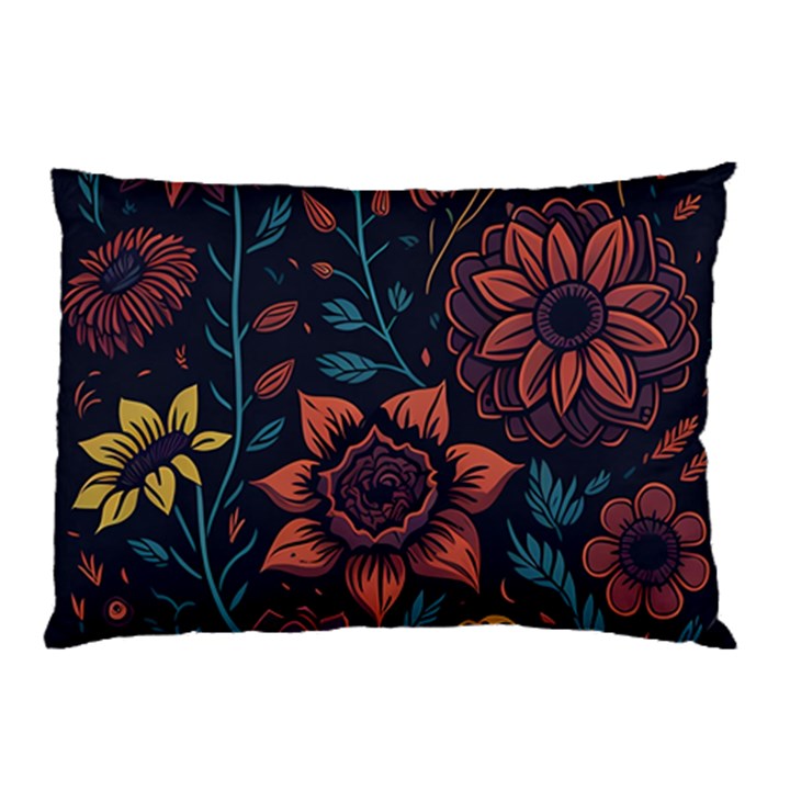 Flower Art Drawing Painting Spring Pillow Case