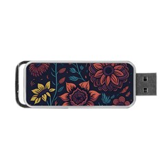 Flower Art Drawing Painting Spring Portable Usb Flash (two Sides) by Jancukart