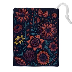 Flower Art Drawing Painting Spring Drawstring Pouch (5XL)