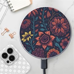 Flower Art Drawing Painting Spring Wireless Fast Charger(white) by Jancukart