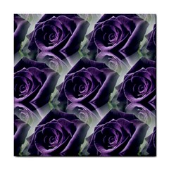 Purple Flower Rose Petals Plant Tile Coaster by Jancukart