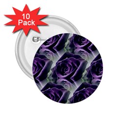 Purple Flower Rose Petals Plant 2 25  Buttons (10 Pack)  by Jancukart