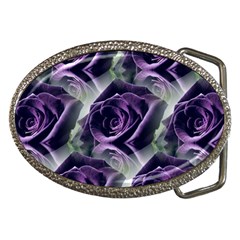 Purple Flower Rose Petals Plant Belt Buckles