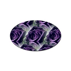 Purple Flower Rose Petals Plant Sticker (oval) by Jancukart