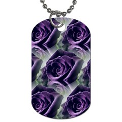 Purple Flower Rose Petals Plant Dog Tag (one Side)