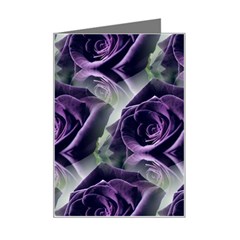 Purple Flower Rose Petals Plant Mini Greeting Card by Jancukart