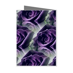 Purple Flower Rose Petals Plant Mini Greeting Cards (pkg Of 8) by Jancukart