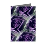 Purple Flower Rose Petals Plant Mini Greeting Cards (Pkg of 8) Right