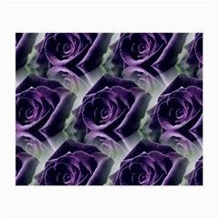 Purple Flower Rose Petals Plant Small Glasses Cloth by Jancukart