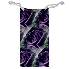 Purple Flower Rose Petals Plant Jewelry Bag by Jancukart