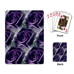 Purple Flower Rose Petals Plant Playing Cards Single Design (rectangle)