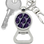 Purple Flower Rose Petals Plant Bottle Opener Key Chain Front