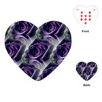 Purple Flower Rose Petals Plant Playing Cards Single Design (Heart) Front