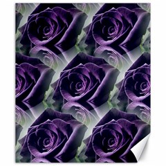 Purple Flower Rose Petals Plant Canvas 20  X 24 