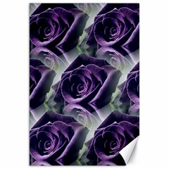 Purple Flower Rose Petals Plant Canvas 20  X 30 