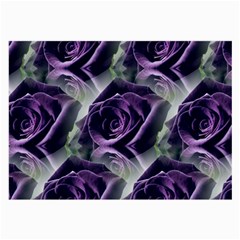 Purple Flower Rose Petals Plant Large Glasses Cloth by Jancukart