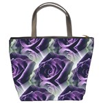 Purple Flower Rose Petals Plant Bucket Bag Back