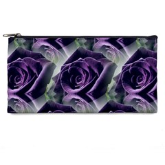 Purple Flower Rose Petals Plant Pencil Case