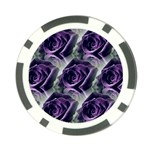 Purple Flower Rose Petals Plant Poker Chip Card Guard (10 pack) Front