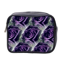 Purple Flower Rose Petals Plant Mini Toiletries Bag (two Sides) by Jancukart