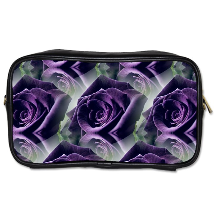 Purple Flower Rose Petals Plant Toiletries Bag (Two Sides)