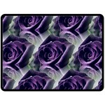 Purple Flower Rose Petals Plant One Side Fleece Blanket (Large) 80 x60  Blanket Front