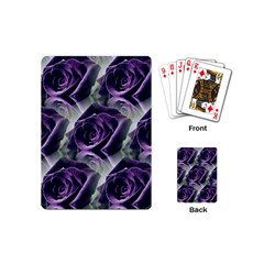 Purple Flower Rose Petals Plant Playing Cards Single Design (mini) by Jancukart