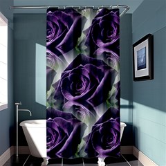 Purple Flower Rose Petals Plant Shower Curtain 36  X 72  (stall)  by Jancukart