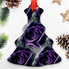 Purple Flower Rose Petals Plant Ornament (christmas Tree)  by Jancukart