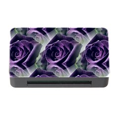 Purple Flower Rose Petals Plant Memory Card Reader With Cf