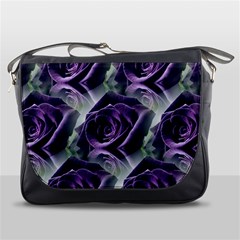 Purple Flower Rose Petals Plant Messenger Bag by Jancukart