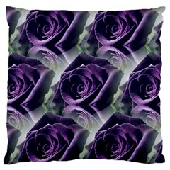 Purple Flower Rose Petals Plant Large Cushion Case (two Sides) by Jancukart