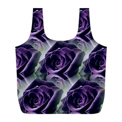 Purple Flower Rose Petals Plant Full Print Recycle Bag (l)