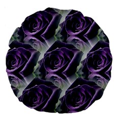 Purple Flower Rose Petals Plant Large 18  Premium Flano Round Cushions by Jancukart