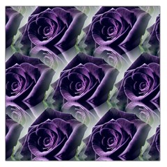 Purple Flower Rose Petals Plant Square Satin Scarf (36  X 36 )