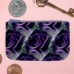 Purple Flower Rose Petals Plant Large Coin Purse by Jancukart