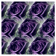 Purple Flower Rose Petals Plant Wooden Puzzle Square by Jancukart