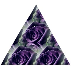 Purple Flower Rose Petals Plant Wooden Puzzle Triangle by Jancukart