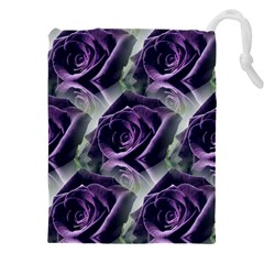 Purple Flower Rose Petals Plant Drawstring Pouch (4xl)