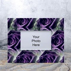 Purple Flower Rose Petals Plant White Tabletop Photo Frame 4 x6  by Jancukart