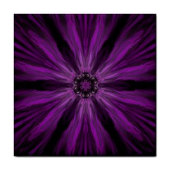 Pattern Purple Symmetry Dark Tile Coaster by Jancukart