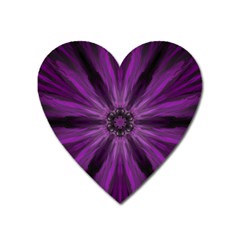 Pattern Purple Symmetry Dark Heart Magnet by Jancukart