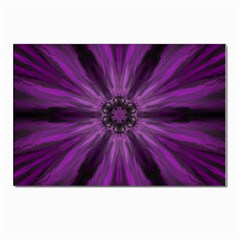 Pattern Purple Symmetry Dark Postcards 5  X 7  (pkg Of 10) by Jancukart