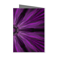 Pattern Purple Symmetry Dark Mini Greeting Cards (pkg Of 8)