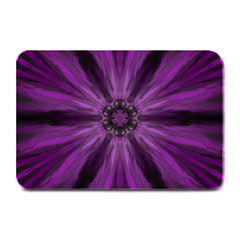 Pattern Purple Symmetry Dark Plate Mats by Jancukart