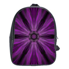 Pattern Purple Symmetry Dark School Bag (large)