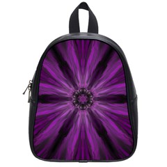 Pattern Purple Symmetry Dark School Bag (small) by Jancukart