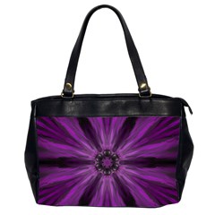 Pattern Purple Symmetry Dark Oversize Office Handbag (2 Sides)