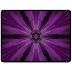 Pattern Purple Symmetry Dark One Side Fleece Blanket (large)