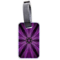 Pattern Purple Symmetry Dark Luggage Tag (two Sides)